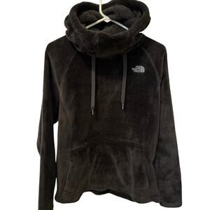The North Face Women's Black Fleece Cowl Neck Pullover Hoodie Size Large NWOT